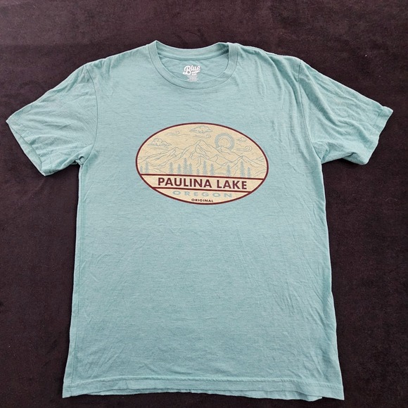 Blue 84 Other - Paulina Lake Oregon Blue Short Sleeve Tri-Blend T-Shirt Men's M